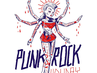 Beer Doll 50s beer doll festival illustration illustrator music pin up punk screenprint