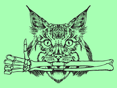 Bobcat band bobcat forest illustration merchandising screenpreenting wildlife