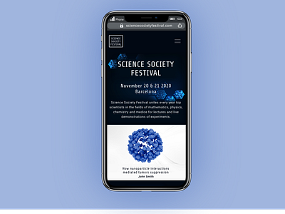 Responsive Science Festival site