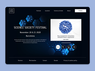Responsive Science Festival site design festival homepage science ui