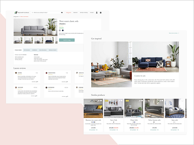 Furniture online store website design ecommerce furniture furniture store onlinestore ui