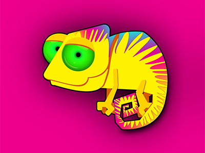 New Visualead Mascot (updated) chameleon cmyk mascot qr code rgb