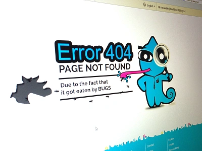 New 404 Page 404 chameleon error qr code visualead