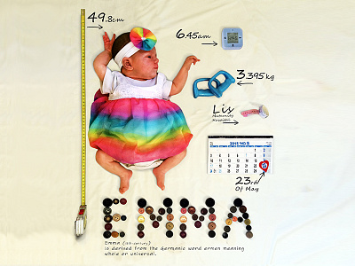 Emma baby design girl name pink