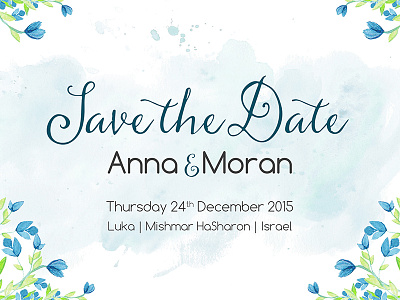 Save The Date invitations paint watercolor wedding