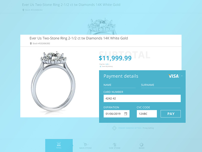 Day 002 - Credit Card - Daily UI visa ux ui shopping register modal flat dailyui credit card