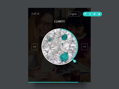 Clarity dashboard diamond display information landing page sparkle ui ux
