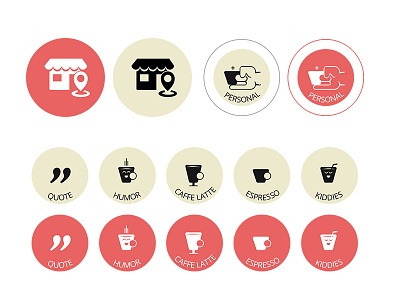 Icons circle coffee icon icons round