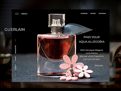 Guerlain house design dribble dribble shot graphicdesign logo parfum ui ux web webdesign