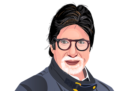 Vector Portrait of Amitabh bachchan design graphic design illustration vector