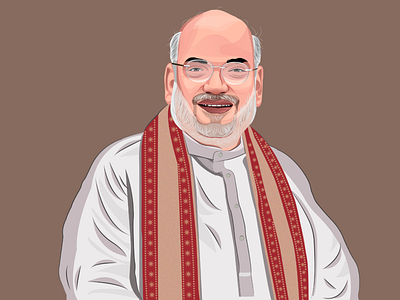 Amit Shah design graphic design illustration vector