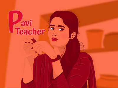 Pavi teacher design illustration vector