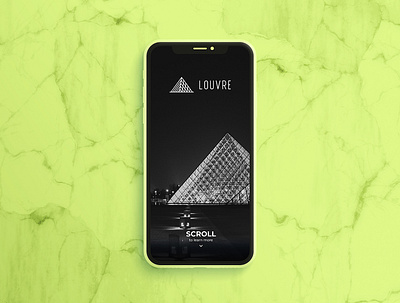 The Louvre Logo Concept (Mobile) black branding bright design mobile mockup redesign sketch sketch app typography ui ux design uidesign ux web web design webdesigner