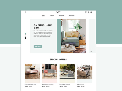 Soffa Online Store Website Design (HomePage)