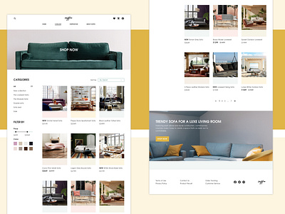 Soffa Online Store Website Design (Catalog Page)