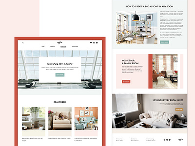 Soffa Online Store Website Design (Inspiration Page)