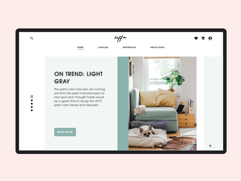 Soffa Online Store Website Design (Home Page Animation) animation branding bright design gif homepage logo mockup motion design motion graphic sketch store website typography ui uidesign uidesigner user interface ux uxdesign uxdesigner