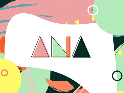 ANA Geometric Letterform for Dribbble Weekly Warm-Up