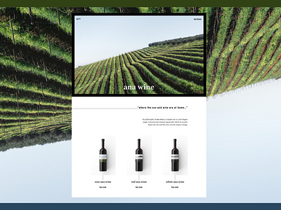 ANA WINE Winery Landing Page Concept (Website) Part 1