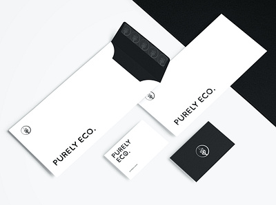 Purely Eco - Branding for an eco-friendly online store brand design branding branding design business card corporate branding corporate identity design ecofriendly ecologic ecological ecology envelope envelope design graphic graphic design logo mockup sketch typography vector