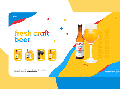 Craft beer e-shop bright colors brightness craftbeer design ui varvar web web design webdesign website website design