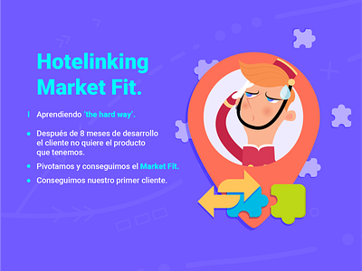 PPT slide character client hotel hotelinking illustration marketing problem solving