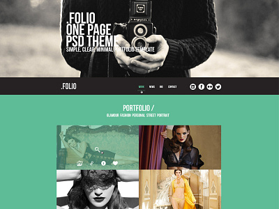 .Folio - free .psd porfolio template by Michele Cialone on Dribbble