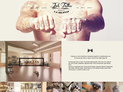 InkTattoo - Free .Psd One Page Template