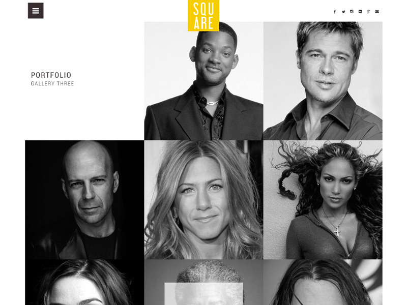 SQUARE - Free .PSD Template free freebies template psd website web design