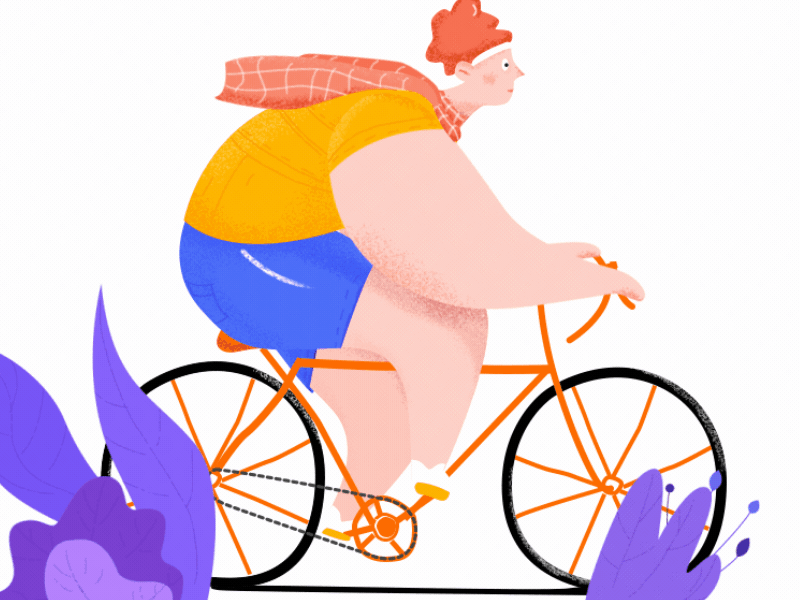 bike animation app illustration ui