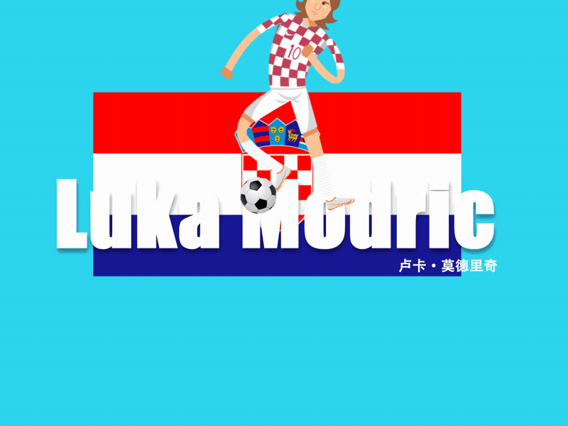 Luka Modric animation app illustration ui web