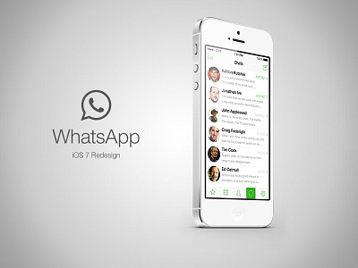 iOS 7 WhatsApp - Chats apple chat flat ios7 iphone messages messaging redesign whatsapp