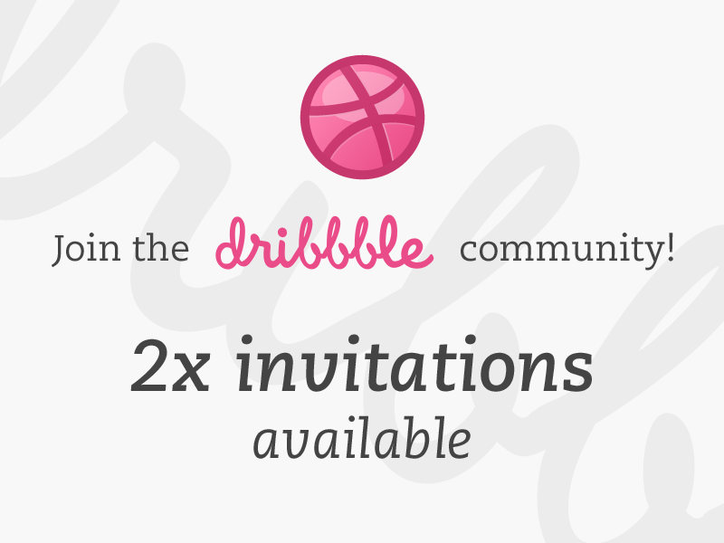Get an invitation! giveaway like follow twitter win draft prospect invitation invite dribbble community join