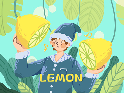 🍋 fruit illustration lemon