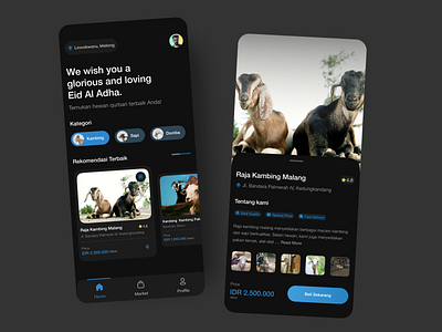 Sale and Purchase Animal Apps exploration app design mobile ui ux