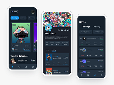 NFT Marketplace app exploration app design illustration mobile ui ux