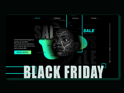 black friday Landing Page Banner design ui ux web дизайн