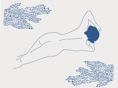 Blue blue body design design art figure flat illustration minimalist sensual vector woman
