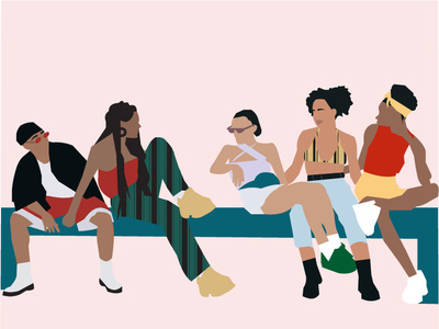 Dope St Jude street style lgbtqia vector minimalist illustration flat figure design art body