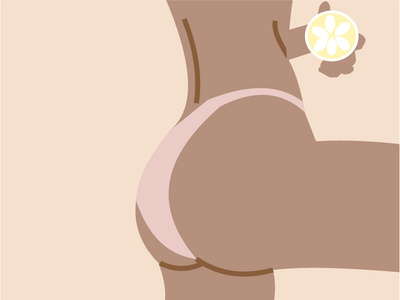 Lemon lgbtqia design woman sensual vector minimalist illustration flat figure design art body