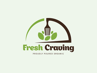 Fresh Craving branding creative food food logo green logo logo design restaurant logo vector