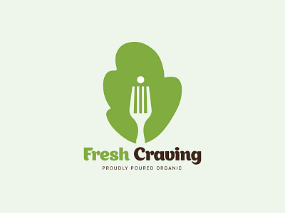 Fresh Craving branding creative food logo green logo logo design restaurant logo salad logo