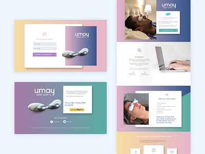 Umay website branding design pastel colors website