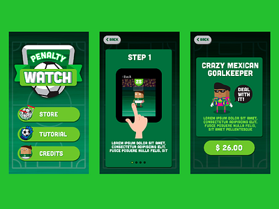 Penalty Watch App design illustration soccer ui ux vector