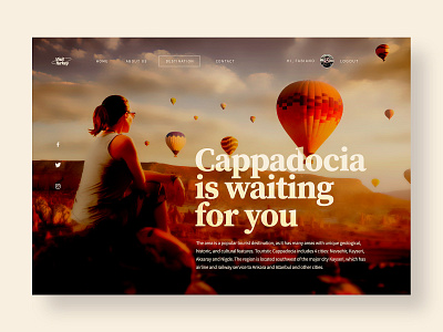 Travel to Cappadocia - UI concept adobe xd balloon cappadocia design landing page travel travel page turkey ui ux web website