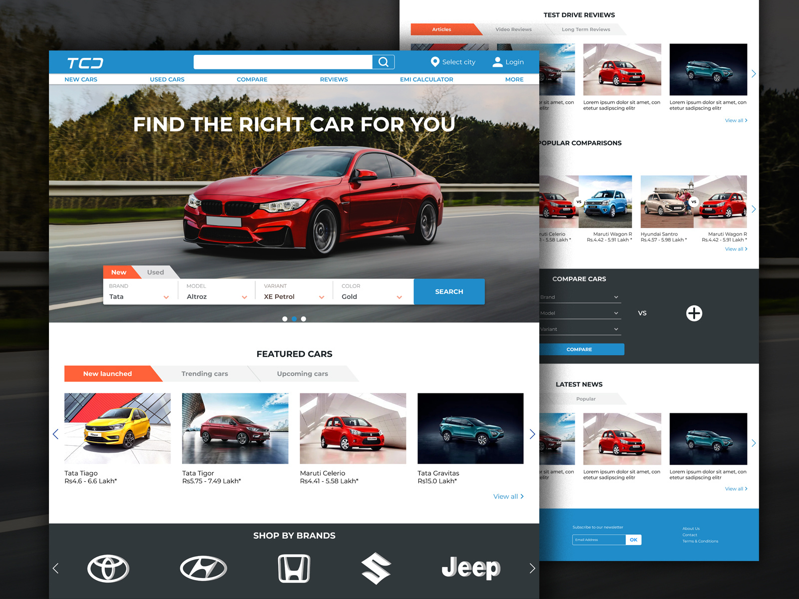 cars website by karan kumar on Dribbble