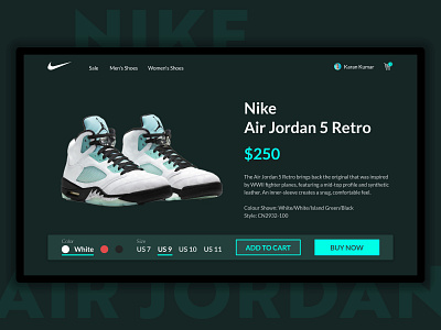 Product page design adobe xd air jordan dailyui design e commerce nike photoshop product page shoes shoes website shop ui challenge ui design ui ux uiconcept webpage