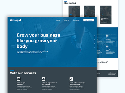 Gym marketing landing page design digital marketing figma fitness gym landing page marketing ui ux