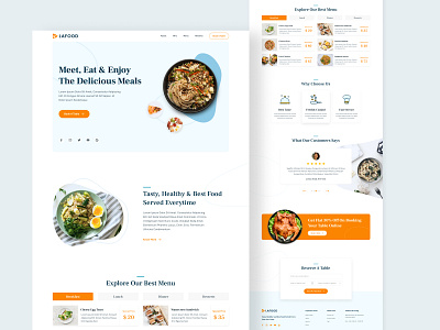 Restaurant website adobe xd design figma food hompage landing page restaurant ui ux ux website