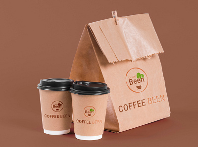 Cup And Bag Design (Coffee Been) branding cup design graphic design